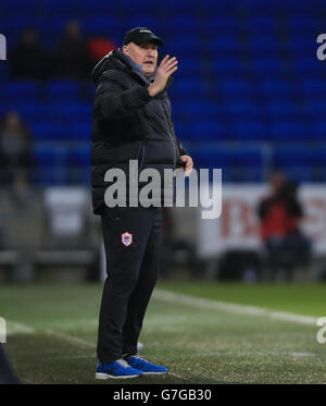 Football - FA Cup - quatrième tour - Cardiff City v Reading - Cardiff City Stadium.Russell Slade, directeur municipal de Cardiff, lors de la défaite de 2.1 contre la lecture lors de la 4e manche de la coupe FA Banque D'Images