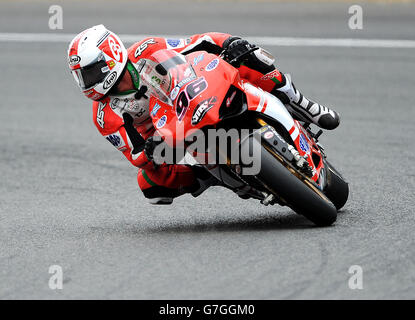 Motor Sport - 2014 MCE Insurance Championnat britannique de Superbike - Round 5 - Brands Hatch. Jakub Smrz, Ducati - Millsport Ducati Banque D'Images
