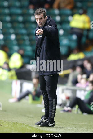 Soccer - Scottish Premiership - Celtic v Partick Thistle - Celtic Park.Le responsable celtique Ronny Deila lors du match écossais de Premiership au Celtic Park, Glasgow. Banque D'Images