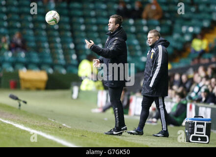 Soccer - Scottish Premiership - Celtic v Partick Thistle - Celtic Park.Le responsable celtique Ronny Deila lors du match écossais de Premiership au Celtic Park, Glasgow. Banque D'Images