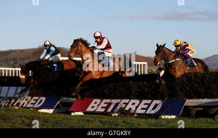 Les courses de chevaux - Ludlow Hippodrome Banque D'Images