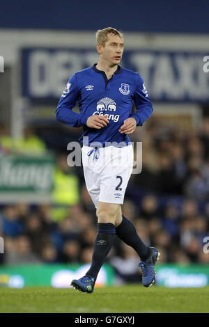 Soccer - Barclays Premier League - Everton v West Ham United - Goodison Park. Tony Hibbert, Everton. Banque D'Images