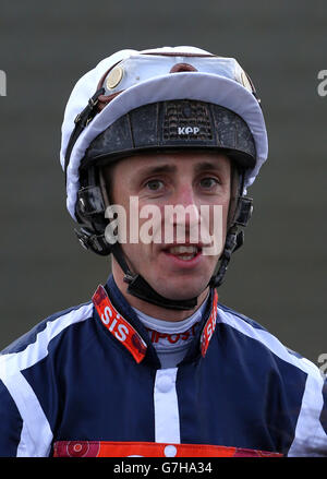 Courses hippiques - Hippodrome de Southwell.George Baker, Jockey Banque D'Images