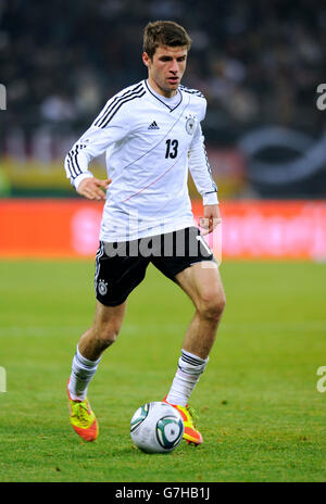 Thomas Mueller, Allemagne, international match de football, match amical, Allemagne - Pays-Bas 3:0, l'Imtech Arena, Hambourg Banque D'Images