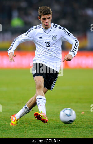 Thomas Mueller, Allemagne, international match de football, match amical, Allemagne - Pays-Bas 3:0, l'Imtech Arena, Hambourg Banque D'Images