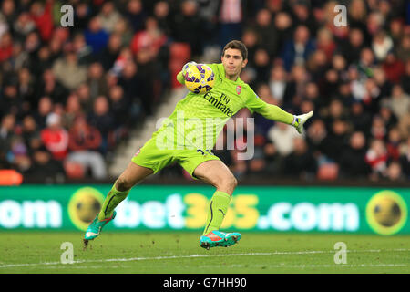 Football - Barclays Premier League - Stoke City / Arsenal - Britannia Stadium.Gardien d'arsenal Emiliano Martínez. Banque D'Images