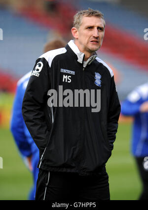 Football - Championnat Sky Bet - Huddersfield Town / Birmingham City - Stade John Smith.Lors de l'échauffement, la première équipe d'entraîneur de Birmingham City marque la vente Banque D'Images