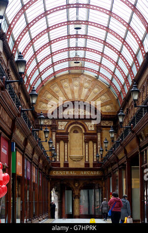 Arcade centrale à Newcastle : centre commercial construit en 1906 Banque D'Images