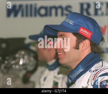 Courses automobiles. Heinz-Harald Frentzen au lancement de Williams Banque D'Images