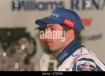 Heinz-Harald Frentzen au lancement de Williams Banque D'Images