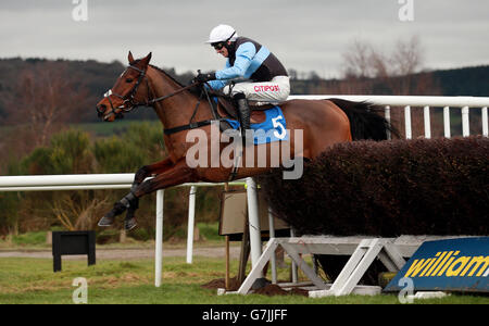 Courses hippiques, Hippodrome de Ludlow. Limited handicap Chase à l'hippodrome de Ludlow, Ludlow. Banque D'Images