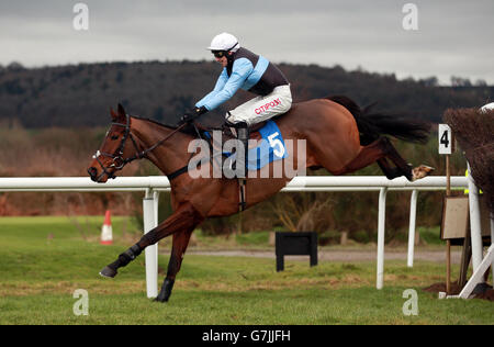 Courses hippiques - Hippodrome de Ludlow. Limited handicap Chase à l'hippodrome de Ludlow, Ludlow. Banque D'Images