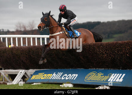 Courses hippiques - Hippodrome de Ludlow. Limited handicap Chase à l'hippodrome de Ludlow, Ludlow. Banque D'Images