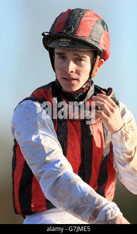 Courses hippiques - Hippodrome de Southwell.George Chaloner, jockey Banque D'Images