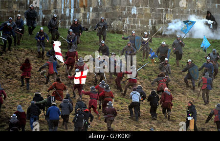 Le Hollow Crown : La guerre des Deux-Roses tournage Banque D'Images