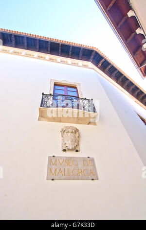 Vieille ville et Musée de Majorque à Palma de Majorque, îles Baléares, Espagne le 13 avril 2016. Banque D'Images