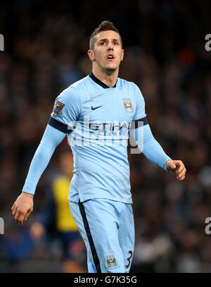 Football - Barclays Premier League - Manchester City / Arsenal - Etihad Stadium. Stevan Jovetic, Manchester City Banque D'Images