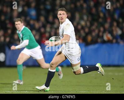 Sam Burgess des saxons d'Angleterre pendant le match international amical au Irish Independent Park, Cork. APPUYEZ SUR ASSOCIATION photo. Photo Date: Vendredi 30 janvier 2015. Voir l'histoire de PA: RUGBYU Irlande. Le crédit photo devrait se lire comme suit : Niall Carson/PA Wire. Banque D'Images