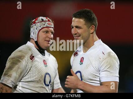 Rugby Union - match amical - Irish Wolfhounds v Angleterre Saxons - Irish Independent Park Banque D'Images