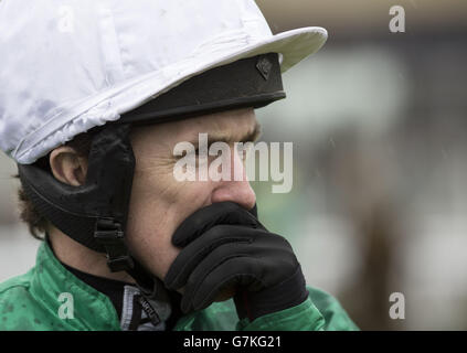 Jockey Tony McCoy avant de partir à la course de haies pour mineurs de Betfred 'Suppes Jack Berry House' pendant la journée des maîtres de Betfred à l'hippodrome de Sandown Park, Surrey. Banque D'Images