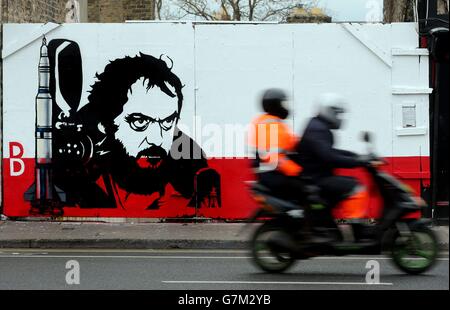 Murale de Stanley Kubrick - Dublin Banque D'Images