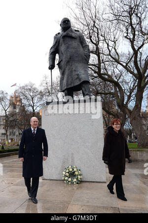 Anniversaire de la mort de Winston Churchill Banque D'Images