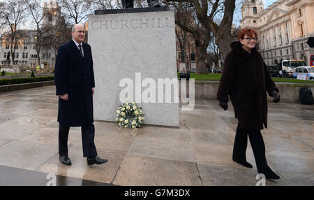 Anniversaire de la mort de Winston Churchill Banque D'Images