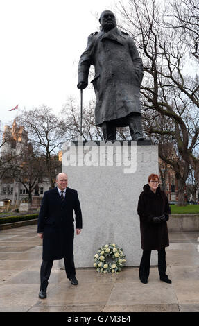 Anniversaire de la mort de Winston Churchill Banque D'Images