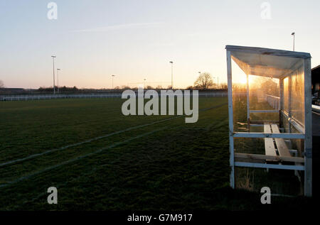 Soccer - Northern League Division One - Ashington AFC contre Bishop Auckland - Woodhorn Lane.Les directeurs ont fait un match de la division un de la Ligue du Nord d'Ebac au Ashington Community football Club, à Northumberland. Banque D'Images