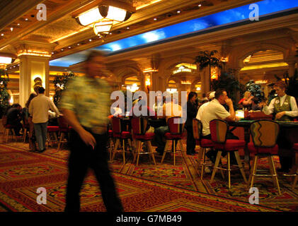 Vue sur Las Vegas. Une table au Mandalay Bay Hotel. Banque D'Images