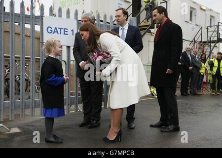 La duchesse de Cambridge visiter Portsmouth Banque D'Images