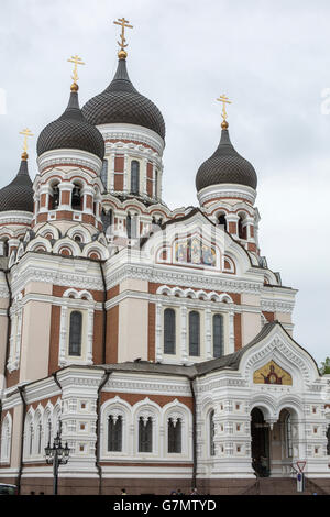 Tallinn, Estonie, la cathédrale Alexandre Nevski dans la vieille ville, Tallinn, Estonie, pays Baltes, Europe, UNION EUROPÉENNE Banque D'Images