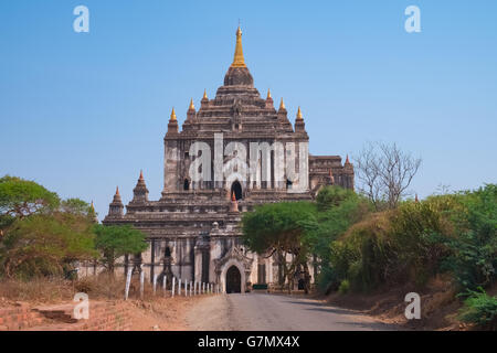 Ancient Thatbyinnyu Temple Bouddhiste, Sabbannu ou l'Omniscient, est un célèbre temple de Bagan, Myanmar. Construite au 12ème siècle Banque D'Images