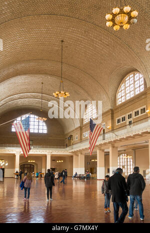 Ellis Island Immigration Museum New York Banque D'Images