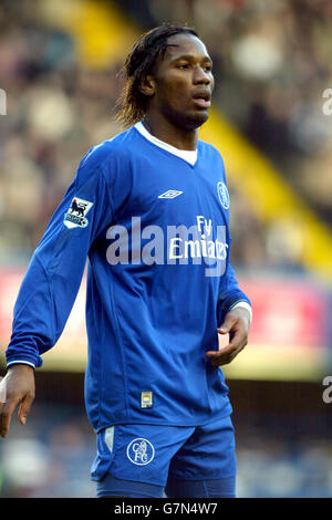 Football - FA Barclays Premiership - Chelsea / Aston Villa. Didier Drogba, Chelsea Banque D'Images