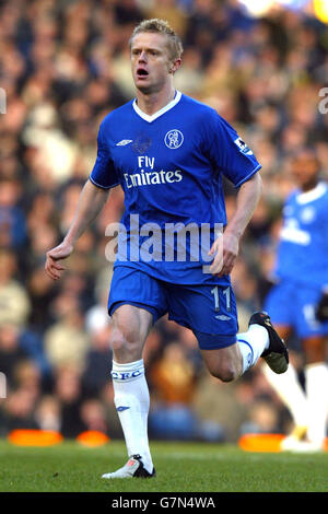Football - FA Barclays Premiership - Chelsea / Aston Villa. Damien Duff, Chelsea Banque D'Images