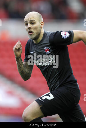 Football - Championnat SkyBet - Middlesbrough / Charlton Athletic - Stade Riverside. Yoni Buyens, Charlton Athletic. Banque D'Images