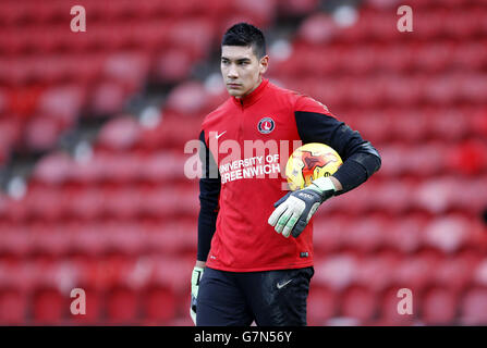 Football - Championnat SkyBet - Middlesbrough / Charlton Athletic - Stade Riverside. Gardien de but Neil Etheridge, Charlton Athletic. Banque D'Images