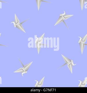 Les oiseaux de papier. Symbole de la paix. Illustration de Vecteur