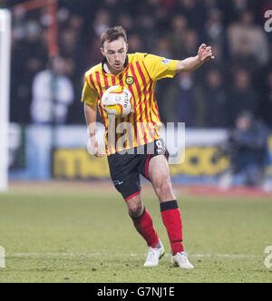 Soccer - Scottish Premiership - Partick Thistle v Celtic - Firhill Stadium.Stuart Bannigan de Partick Thistle lors du match de la Ligue écossaise de la Premier League au stade Firhill, à Glasgow. Banque D'Images