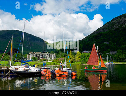 Le Club de voile de Glenridding, Ullswater, Parc National de Lake District, Cumbria, Angleterre, Royaume-Uni Banque D'Images