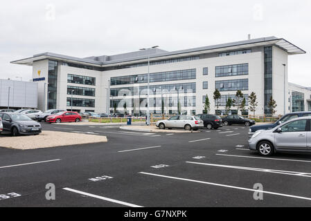 Ryanair Ltd Corporate Head Office building. Le parc d'affaires côté piste, Swords, Co. Dublin, Irlande Banque D'Images