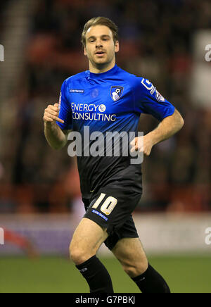 Football - Championnat Sky Bet - Nottingham Forest / AFC Bournemouth - City Ground.Brett Pitman, AFC Bournemouth. Banque D'Images