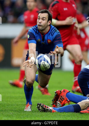 Morgan Parra en France pendant le match des six Nations du RBS au Stade de France, Paris, France. APPUYEZ SUR ASSOCIATION photo. Date de la photo: Samedi 28 février 2015. Voir l'histoire de PA RUGBYU France. Le crédit photo devrait se lire comme suit : David Davies/PA Wire Banque D'Images