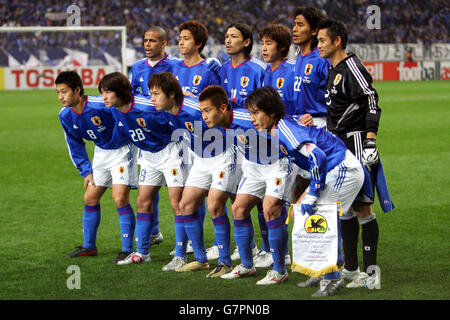 Football - coupe du monde 2006 qualification asiatique finale Groupe B - Japon / Corée du Nord - Saitama Stadium 2002. Groupe d'équipe Japon Banque D'Images