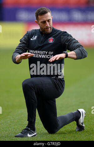 Football - Championnat Sky Bet - Charlton Athletic / Blackburn Rovers - The Valley.Charlton Athletic, responsable de Sports Science Laurence Bloom Banque D'Images