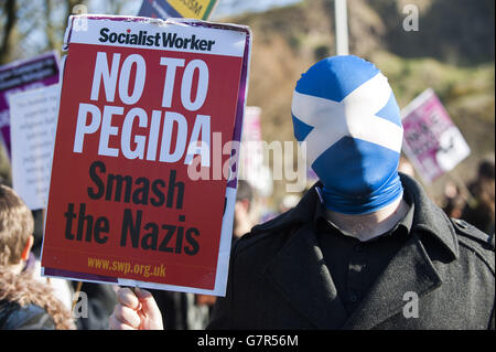 Pegida Scotland rally Banque D'Images