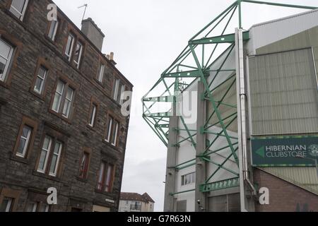 Vue sur le stade avant le match du championnat écossais sur Easter Road, Édimbourg.APPUYEZ SUR ASSOCIATION photo.Date de la photo: Dimanche 22 mars 2015.Voir PA Story SOCCER Hibernian.Le crédit photo devrait se lire : Jeff Holmes/PA Wire.USAGE ÉDITORIAL UNIQUEMENT Banque D'Images