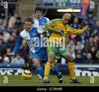 Soccer - FA Barclays Premiership - Blackburn Rovers v Norwich City - Ewood Park Banque D'Images