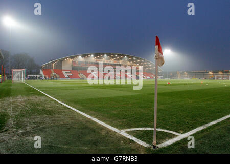 Football - Sky Bet League One - Fleetwood Town / Coventry City - Highbury Stadium. Vue générale sur le stade Highbury de Fleetwood Town Banque D'Images